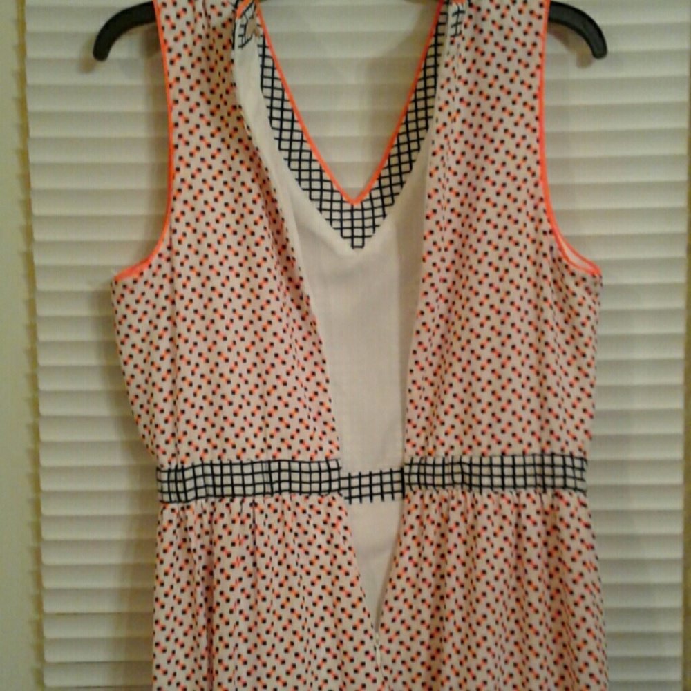 Gibson & Latimer Orange Black Geometric Maxi Dress - Picture 2 of 8
